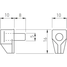 Polctartó 5 mm SAFETY / átlátszó - 100 db