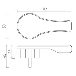 Lapos dugós csatlakozó / Fehér
