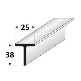 Univerzális összekötő sín munkalaphoz 38 mm egyenes ABS élhez / Alumínium