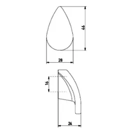 BEATRIZ gombfogantyú / Csiszolt arany