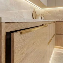 DIAZ ajtóél fogantyú / Csiszolt arany