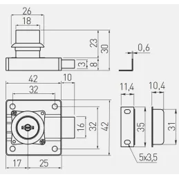 NEO fém fiókzár / Fekete