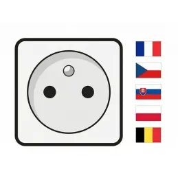 Kihúzható aljzat LEGIA FRENCH 2x230V + USB A-C + fény / Matt fekete