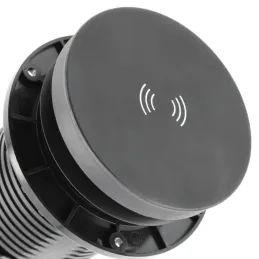 Kihúzható aljzat LEGIA SCHUKO 2x230V + USB A-C + fény / Matt fekete