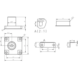 NEO fém fiókzár / Fekete