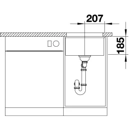 Kerámia mosogató Blanco PALONA 6 / húzóval