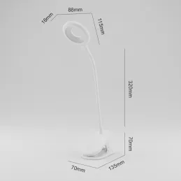 Asztali LED lámpa asztalra rögzítéssel 4W ALBO / Fehér