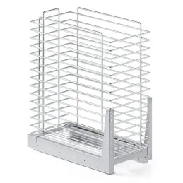 Kihúzható szennyestartó kosár csillapítással és ajtóra szereléssel ORTA / Fényes króm