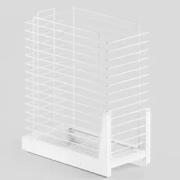 Kihúzható szennyestartó kosár csillapítással és ajtóra szerelhető ORTA / Matt fehér