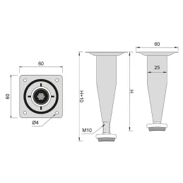 Bútorláb EUROPE / Fekete matt