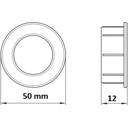 Süllyeszthető fogantyú STELLA / Fekete matt