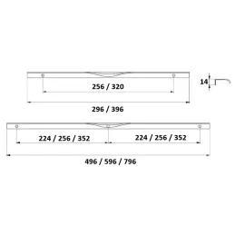 PABLO ajtóél fogantyú / Fekete matt