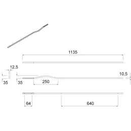 ALEA fogantyú / Fekete matt
