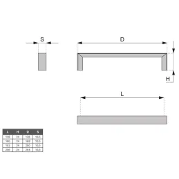 OMEGA fogantyú / Fekete matt