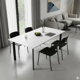 ROXA asztalszerkezet / Fekete matt