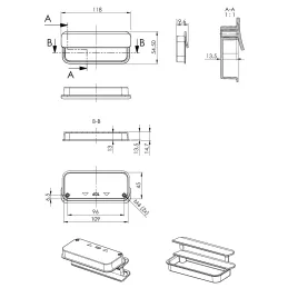 RAMONA süllyeszthető fogantyú / Csiszolt arany