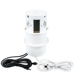 Kihúzható elektromos aljzat MULTIBOX 4x 230V + 2x USB + 2x RJ45 / Fehér