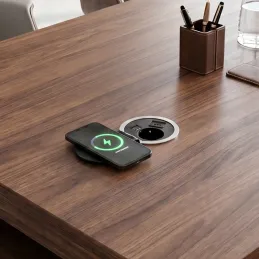Belső asztali aljzat LUPO FRENCH 1x230V + USB A/C - Fekete