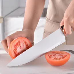 12 darabos konyhai evőeszköz és kés készlet ollóval és vágódeszkával ELYS / Fehér
