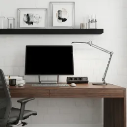 Elektromos aljzat OFFICE 3x230V + 1xUSB C+A FRANCIA / Fekete matt