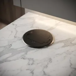 Belső aljzat ALPHA BOX SCHUKO 1x230V + USB C / Fekete matt