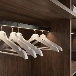 SLIM akasztórúd LED szalaghoz fedéllel / Fekete