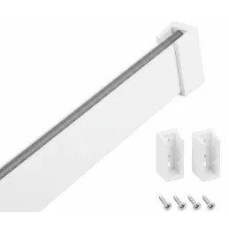 1 m-es SLIM ruhafogas rúd LED szalaghoz végekkel / Matt fehér