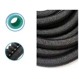 Öntöző flexi kerti tömlő locsolóvéggel / Fekete