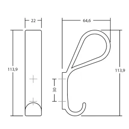 Luxus akasztó DROP / Szürke