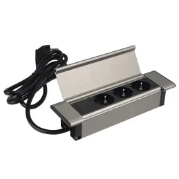 Beltéri konnektoros elosztó SLIM BOX SCHUKO 3x 230V / Rozsdamentes acél
