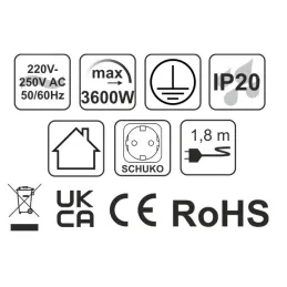 Beltéri aljzatsín SLIM BOX SCHUKO 3x 230V / Fekete matt