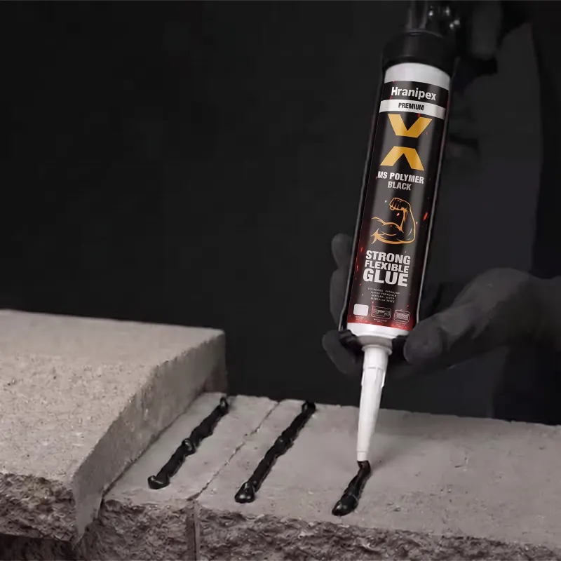 MS POLYMER ragasztó 290 ml azonnali rögzítéssel / Fekete