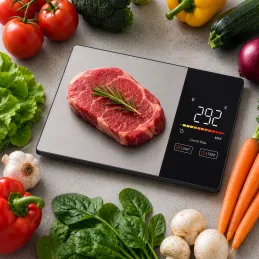 Konyhai digitális mérleg FIT BODY alkalmazással / Fekete