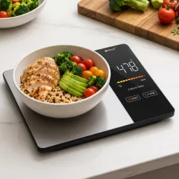 Konyhai digitális mérleg FIT BODY alkalmazással / Fekete