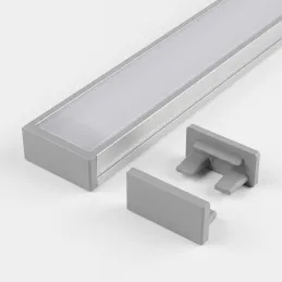 Végzáró a ZARIA LED profilhoz - lyuk nélkül / Szürke