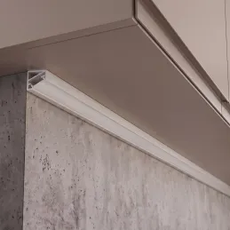 ZARIA sarok alumínium profil LED világításhoz tejfehér fedéllel / Matt fehér