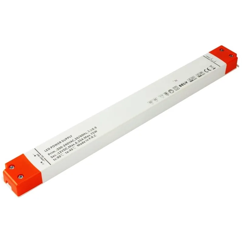 LED Trafo PRÉMIUM SLIM HOSSZÚ 12V DC / 75W