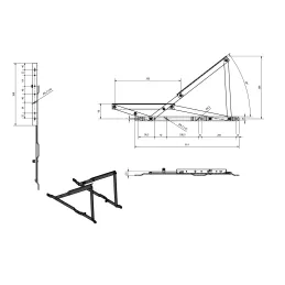 Emelő rugós mechanizmus ülőgarnitúra tárolórekeszéhez / Antracit