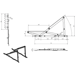 Ágyemelő mechanizmus gázrugókkal ORIA MAXI / Antracit