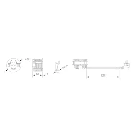 Irodai asztali beépíthető aljzat OFFICE SMART 80 SCHUKO 1x230V + USB A-C + HDMI + Rj45 / Fehér