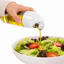 Üveg olívaolaj vagy ecet adagoló automatikus nyitással, 510 ml / Fehér