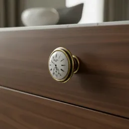 VIAMO CLOCK gombfogantyú / Antik sárgaréz