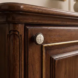 VIAMO CLOCK gombfogantyú / Barna metál
