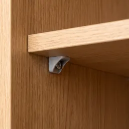 Műanyag polctartó csavarral - 100 db / Szürke