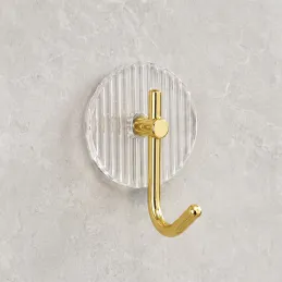 Öntapadós akasztó GLAMOUR ROUND / Csiszolt arany