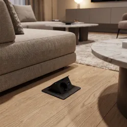 Padlóba süllyeszthető aljzat FLOOR LUX SCHUKO 1x230V + USB A-C / Fekete