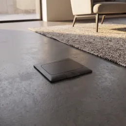 Padlóba süllyeszthető aljzat FLOOR LUX SCHUKO 1x230V + USB A-C / Fekete
