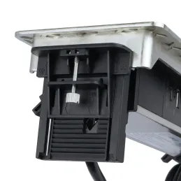 AMBIENTE SCHUKO billenő aljzat 3x230V + USB A-C / Rozsdamentes acél