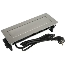 AMBIENTE SCHUKO billenő aljzat 3x230V + USB A-C / Rozsdamentes acél