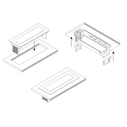 Billenő aljzat AMBIENTE SCHUKO 3x230V + USB A-C / Matt fekete